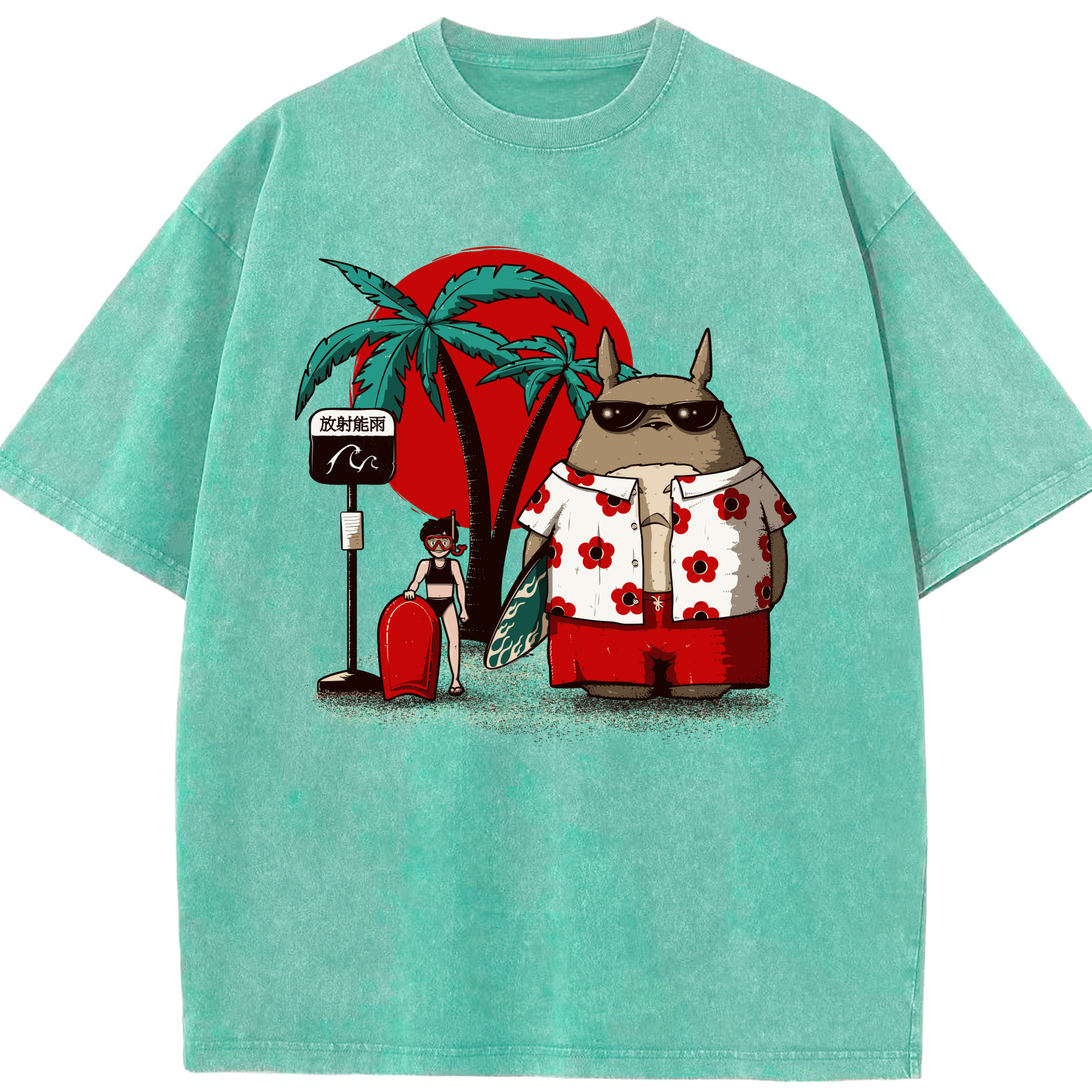 （画像用） となりのトトロ 草壁メイ 草壁サツキ My Neighbor Totoro Satsuki Kusakabe Mei Kusakabe 綿100% ヴィンテージ風 半袖Tシャツ（フロントプリント）
